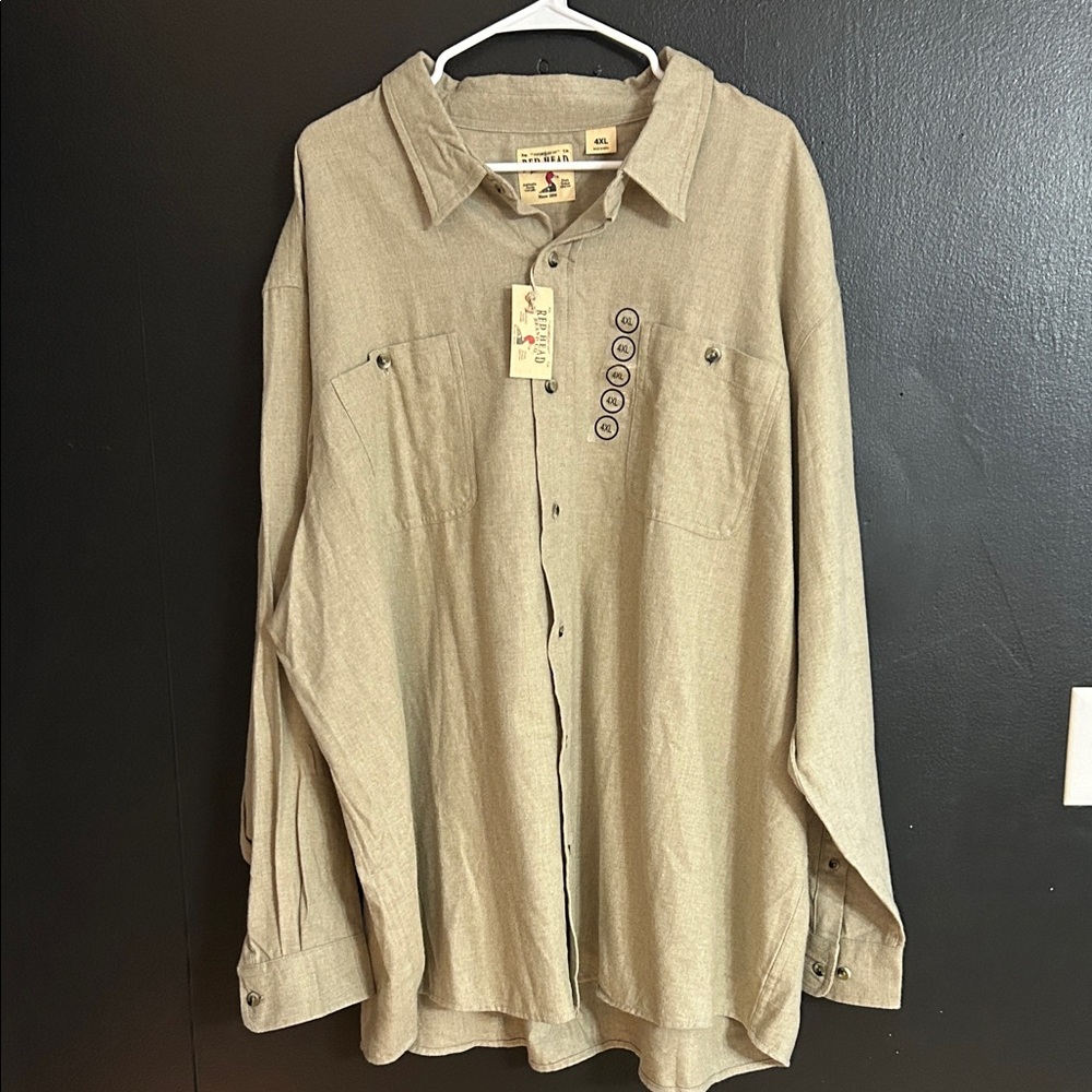 RedHead Ozark Mountain LS Flannel Shirt Size 4XL NWT